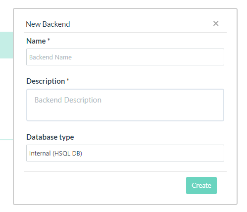 Backend Creation Form